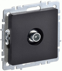 IEK BRITE мех. роз. СУ TV проходная РТВ10-0-БрЧ черный BR-A10-P-K02