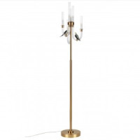 ODEON LIGHT 5431/12FL L-VISION ODL_EX25 125 зол.(п/лат.)/бел град./беж./зел. Стекл Торшер 12W 4000K