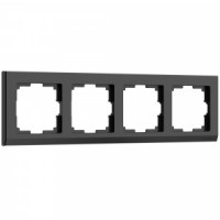 Werkel рамка СУ 4 мест. Stark (черный)  (WL04-Frame-04-black a029217)W0041808 a050913