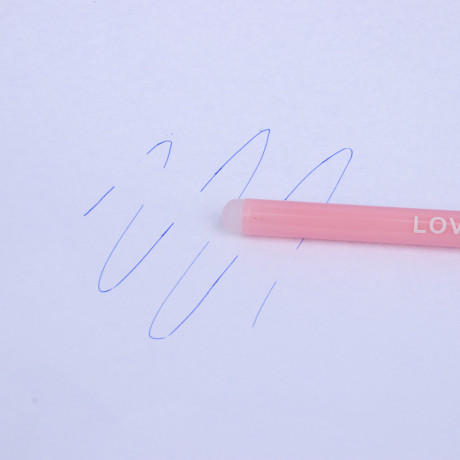 Ручка гелевая "пиши-стирай" синяя, фигурка в форме котика, 4 дизайна