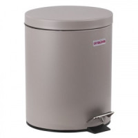 Ведро-контейнер д/мусора (урна) с педалью ЛАЙМА &quot;Classic&quot;, 12 л, серое, матовое, металл, со съемным