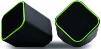 Акустическая система SmartBuy® CUTE, мощность 6W, USB, черно-зеленые (SBA-2580)/60
