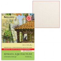 Папка д/пастели А3, 297х420мм, 20 л., BRAUBERG тонир. Бум. сл. кость, ГОЗНАК &quot;Холст&quot;, 200г/м2 126305