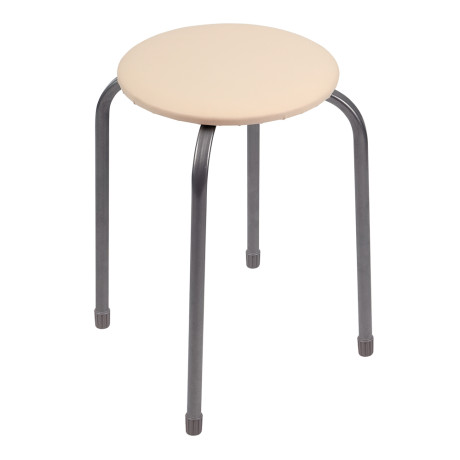 НИКА Табурет круг, металл, МДФ, мягкое сиденье, h47см, d29см, ТБ3