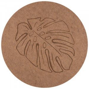 Салфетка сервировочная NP-07, d=38см, нетканый полиэстер, монстера 105866 Рыжий кот