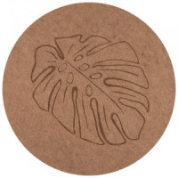 Салфетка сервировочная NP-07, d=38см, нетканый полиэстер, монстера 105866 Рыжий кот