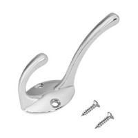 Крючок-вешалка мебельн 2-рожк СТАНДАРТ 603 CP хром Инд. уп. на подвесе (600,50)