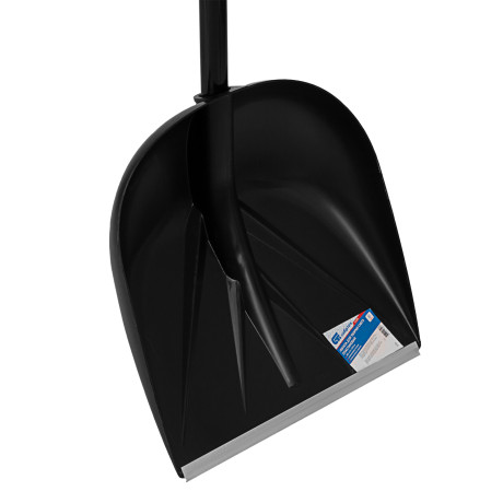 Лопата для уборки снега пластиковая, 385 х 410 х 1350 мм, алюминиевый черенок, Сибртех