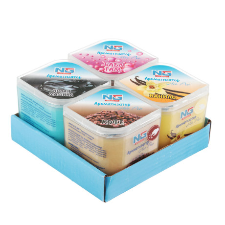 NEW GALAXY Ароматизатор гелевая банка 125 гр. бабл гам,ваниль,кофе,новая машина