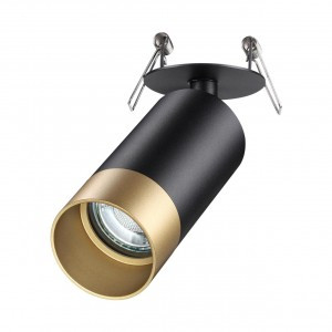 NOVOTECH 370875 SPOT NT22 238 черн./зол. св-к встр. GU10 9W 220V SLIM