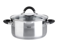 Кастрюля нерж сталь с крышкой Телфорд 4,0л, стенки 0,6мм, дно 2,8мм, индукция TR-17194 TalleR