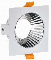 IEK св-к 4109 встр. поворотн. GU10 белый/хром пласт.