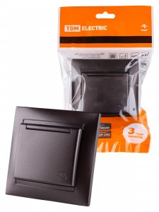 TDM ЛАМА роз. СУ 2П земля 16А 250В IP44 с защ. шт. с крышкой шоколад (10!) SQ1815-0514