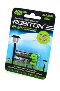 Ак-р Robiton Solar 400MHAAA-2 R03 400mAh Ni-MH BL2, 13904