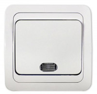 ASD/InHome CLASSICO выкл. СУ 1 кл. 10А бел. инд. 2121