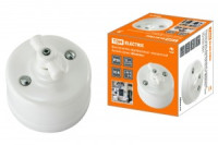 TDM Болонь выкл. фарфор. поворот. с ручкой 10А бел. (бантик) Ретро SQ1820-0001