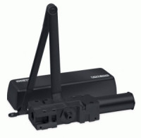 Доводчик дверной NOTEDO DC-020-200 DA с кожухом и кронштейном BLACK до 200 кг (4)