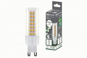TDM G9 220V 9W(855lm) 6500К 6K, 21,5x70,5мм пластик SQ0340-0230