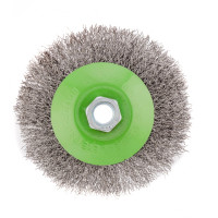 Щетка для УШМ, 115 мм, М14, &quot;тарелка&quot;, витая проволока 0.3 мм Сибртех