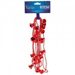 Бусы "Колокольчики", длина 2,7м, цвет - красный Волшебная страна 104003