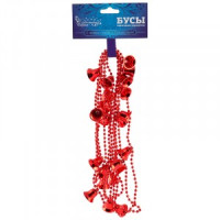 Бусы &quot;Колокольчики&quot;, длина 2,7м, цвет - красный Волшебная страна 104003