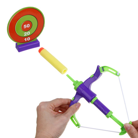 ИГРОЛЕНД Арбалет, стреляет мягкими пулями, PP, PVC, EVA, 19х3х26 см, 2 дизайна