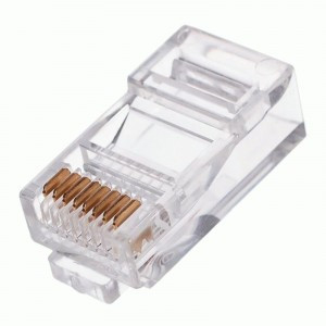 Штекер 8p8c (RJ45) cat 5e, 6 микрон (уп 10 шт.) цена за уп-ку