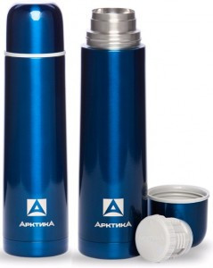 Термос Арктика 102-500, узк. горло, 0,5л (синий) нерж. сталь