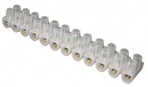 EKF колодка винтовая (ЗВИ) 12 пар 12мм 15А полиэтилен бел. (уп. 10 шт., цена за 1шт.) plc-KK-12-15