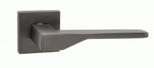Ручка дверная компл.квадрат.основ. PUERTO Канноли матовый черный никель INAL 537-03 MBN