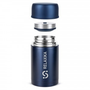 Термос Relaxika широкое горло, суповой 1л темно-синий R301.1000.3