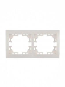 Lezard Мира рамка 2 мест. (б/вст, горизонт.) бел. (PC) 701-0200-147