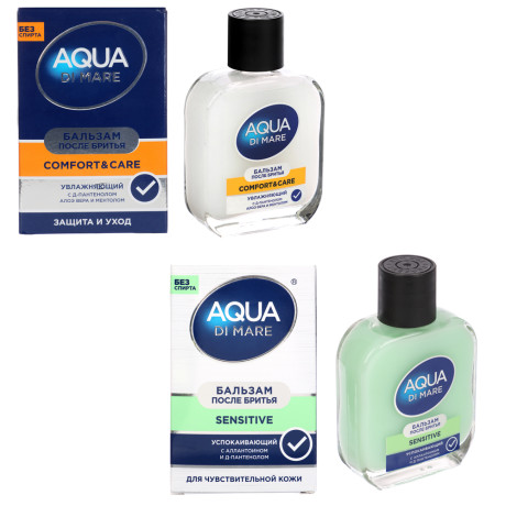 Бальзам после бритья AQUA DI MARE Comfort & Care/Sensitive, 90мл/100мл