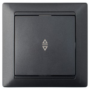 Bylectrica СТИЛЬ выкл. 1 кл. СУ перекрестный черный графит, (С6/2 10-825 черный графит)