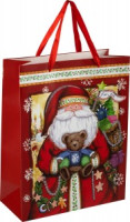 Пакет подарочный "Санта" LDC22100258 S, 18*23*10cm., Волшебная страна (кратность 12!!!)