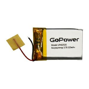 Ак-р Li-Pol GoPower LP402535 PK1 3.7V 320mAh (1/10/250)