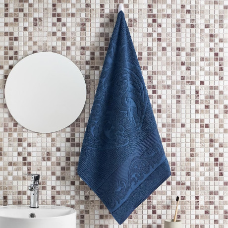PROVANCE Нэви Полотенце махровое, 100% хлопок, 70х130см, 420гр/м, синий