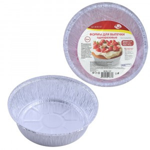 Форма д/выпечки однор,н-р3шт/уп,цена за уп,770мл,17*4см (кратность 6шт!!!),алюм МО8-107 Мультидом