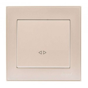 Lezard RAIN выкл. промежуточный СУ 1 кл. крем (корпус PC) 703-0303-107