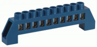 ЭРА шина N ноль ШНИ-8х12-10-Д-Синий 10 отв. в комб. изоляторе на DIN-рейку (10шт, цена за шт) 62921