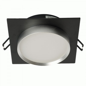 Feron cв-к встр. под лампу GX53, черный/серебро, квадрат 110х110х40мм DL506 51363