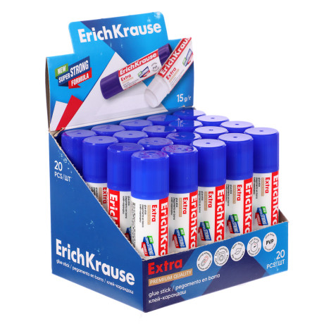Erich Krause Клей-карандаш «Экстра» на основе PVP 15г, 4443