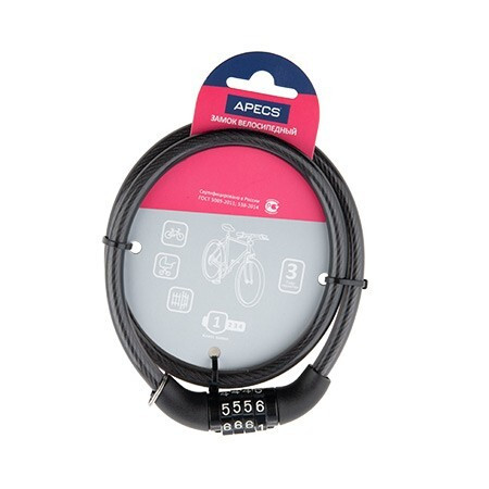 Замок вис PD-82-65см Apecs (велосипедный кодовый)   \20 (100)
