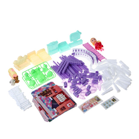 ИГРОЛЕНД Дом для куклы с акс., питомцами и куклой, 113 пред., ABS, PP, полиэстер, 30х8х23 см