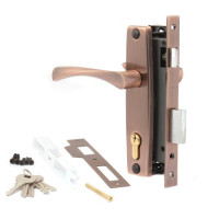 Замок врез 1323/60-AC Apecs (медь) с ручками  \16