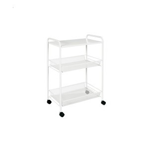 Этажерка Ладья на колесиках 33КС (БЕЛ)5*30*65с,полка+2корз(до10кг каждая)d=12мм Э356Б под заказ ЗМИ