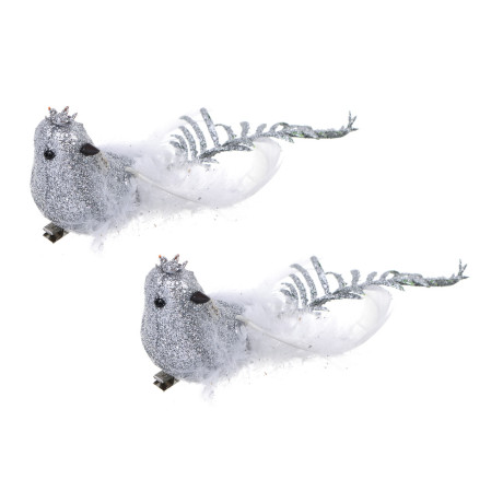 СНОУ БУМ Птицы на прищепке 2 шт, 3,5x17 см, пластик, 26-533