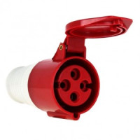 EKF силовая розетка CEE 224 переносная 3Р+РЕ 32А 380В IP44  ps-224-32-380