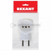 REXANT разветвитель (тройник) 3роз. 6A Т-образный, полипропилен, белый ИУ 11-1068