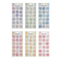 Набор наклеек-штампов для творчества, 9х20,5см, пластик, 6 дизайнов